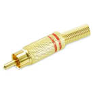 ALPHA ELETTRONICA - Spina coassiale RCA polarizzata con guidacavo a molla - Rossa