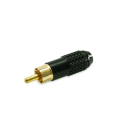 ALPHA ELETTRONICA - Spina coassiale RCA anodizzata polarizzata - Nera
