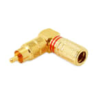 ALPHA ELETTRONICA - Spina coassiale RCA a 90° polarizzata - Rossa