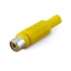 ALPHA ELETTRONICA - Presa coassiale RCA colorata con guidacavo - Gialla