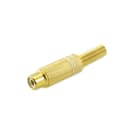 ALPHA ELETTRONICA - Presa RCA polarizzata con guidacavo a molla - Bianca