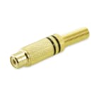 ALPHA ELETTRONICA - Presa RCA polarizzata con guidacavo a molla - Nera