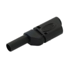ALPHA ELETTRONICA - Spina banana ø4mm di sicurezza - con presa passante - Nera