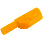 ALPHA ELETTRONICA - Spina banana ø4mm di sicurezza - con presa passante - Gialla