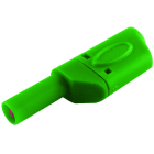 ALPHA ELETTRONICA - Spina banana ø4mm di sicurezza - con presa passante - Verde