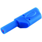 ALPHA ELETTRONICA - Spina banana ø4mm di sicurezza - con presa passante - Blu