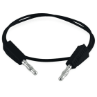 ALPHA ELETTRONICA - Cavetto flessibile 0,75mm² con terminali a banana Ø4mm - Nero