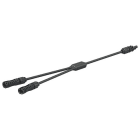 ALPHA ELETTRONICA - Giunto a Y con cavi fotovoltaici 2 maschi 1 femmina - Stäubli MC4-Evo 2 - 50cm