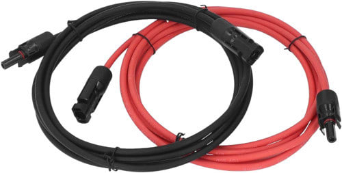 ALPHA ELETTRONICA - Kit prolunga fotovoltaico con connettori 1,5m 1x4mm² rosso e nero