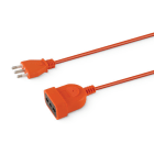 ALPHA ELETTRONICA - Prolunga da spina 3 poli Italia a presa Italia Bipasso - 10m - cavo arancione
