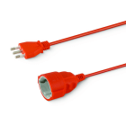 ALPHA ELETTRONICA - Prolunga da spina 3 poli Italia a presa tedesca - 10m - cavo arancione