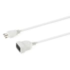 ALPHA ELETTRONICA - Prolunga da spina 3 poli Italia 16A a presa Italia Bipasso 16A - 3m - Cavo bianco