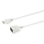 ALPHA ELETTRONICA - Cavo da spina 3 poli Italia 10A a presa 3 poli Italia 10A - 5m - Cavo bianco