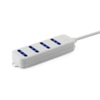 ALPHA ELETTRONICA - Multipresa con 4 prese Italia bipasso 10-16A - Cavo 1,5m - Spina 16A a 90° - Bianca
