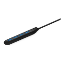 ALPHA ELETTRONICA - Multipresa con 4 prese Italia bipasso 10/16A - Cavo 1,5m - Spina 16A a 90° - Slim - Nera