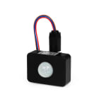 ALPHA ELETTRONICA - Sensore di movimento PIR per faretti 230V - Tre regolazioni (Tempo, Sensibilità, Lux) - Nero
