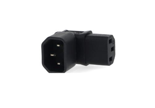 ALPHA ELETTRONICA - Adattatore di alimentazione IEC320 ad angolo retto C13 femmina a C14 maschio