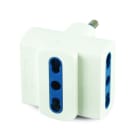 ALPHA ELETTRONICA - Adattatore da spina 3 poli 16A a 3 prese bipasso
