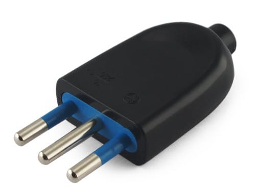 ALPHA ELETTRONICA - Spina di connessione 3 poli Italia 10A - Nera