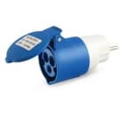 ALPHA ELETTRONICA - Adattatore da 1 Spina tedesca 16A a 1 Presa CEE 2P+T 16A