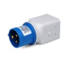 ALPHA ELETTRONICA - Adattatore da 1 Spina CEE 2P+T 16A a 2 Prese 2P+T 10/16A