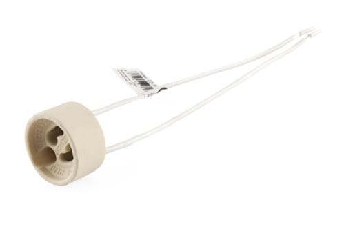 ALPHA ELETTRONICA - Portalampada per GU10 intestata con cavi