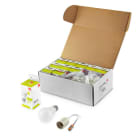 ALPHA ELETTRONICA - Kit di 10 portalampade E27 bianchi con lampade A60 10W 3000K