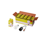 ALPHA ELETTRONICA - Kit di 10 portalampade E27 neri con lampade A60 10W 3000K