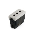 ALPHA ELETTRONICA - Presa bipasso 2 Poli 10/16 A+T, 250V - Serie Astra