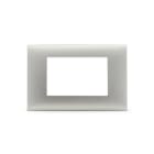 ALPHA ELETTRONICA - Placca 3 moduli grigia silver - Serie Astra