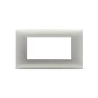ALPHA ELETTRONICA - Placca 4 moduli grigia silver - Serie Astra