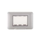 ALPHA ELETTRONICA - Placca stagna 3 moduli IP55 - Serie Astra