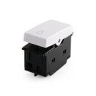 ALPHA ELETTRONICA - Pulsante unipolare 250V 10A - con simbolo campanello - Normalmente aperto - Serie Be-Bop