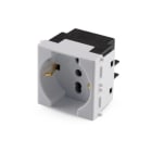 ALPHA ELETTRONICA - Presa universale P40 2 Poli + T 10/16A, 250V - Serie Be-Bop