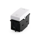 ALPHA ELETTRONICA - Pulsante doppio 1P (NO) + 1P (NO) 10A 250 Vac interbloccato - con frecce direzionali - Serie Be-Bop
