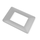 ALPHA ELETTRONICA - Placca 3 moduli grigio silver - Serie Be-Bop