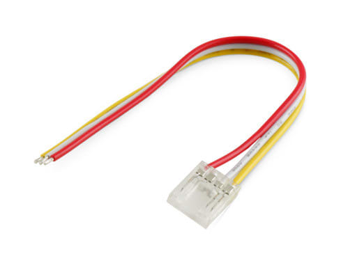 ALPHA ELETTRONICA - Connettore per PCB 12mm - Strip/Cavo 15cm - Per strisce COB Digital + CCT - Serie Fly