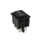 ALPHA ELETTRONICA - Deviatore - Nero - 2P - DPCO - (ON)/OFF/(ON) - 15A@250V - 6 term. faston 6,3