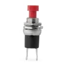 ALPHA ELETTRONICA - Pulsante - Rosso - 1P - SPST - OFF/(ON) - N.A. - 3A@125Vac - 1A@250Vac - 2 term. a saldare