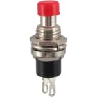 ALPHA ELETTRONICA - Pulsante - Rosso - 1P - SPST - (OFF)/ON - N.C. - 1A@250Vac - 2 term. a saldare