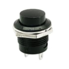ALPHA ELETTRONICA - Pulsante - Nero - 1P - SPST - OFF/(ON) - N.A. - 2A@250Vac - 2 term. a saldare - Plastica