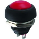 ALPHA ELETTRONICA - Pulsante - Rosso - 1P - SPST - OFF/(ON) - N.A. - 1A@250Vac - 2 term. a saldare