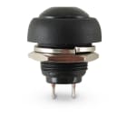 ALPHA ELETTRONICA - Pulsante normalmente aperto 1P - 1A-250V - off/(on) - Terminali a saldare - colore nero
