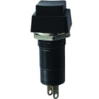 ALPHA ELETTRONICA - Pulsante bistabile - Nero - 1P - SPST - ON/OFF - 1A@250Vac - 2 term. a saldare