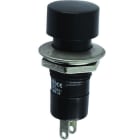 ALPHA ELETTRONICA - Pulsante bistabile - Nero - 1P - SPST - ON/OFF - 1A@250Vac - 2 term. a saldare