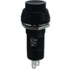 ALPHA ELETTRONICA - Pulsante bistabile - Nero - 1P - SPST - ON/OFF - 1A@250Vac - 2 term. a saldare