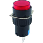 ALPHA ELETTRONICA - Pulsante bistabile - Rosso - 1P - SPDT - ON/ON - 3A@250Vac - 3 term. a saldare