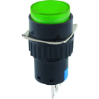ALPHA ELETTRONICA - Pulsante bistabile - Verde - 1P - SPDT - ON/ON - 3A@250Vac - 3 term. a saldare