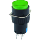 ALPHA ELETTRONICA - Pulsante bistabile - Verde - 2P - DPDT - ON/ON - 3A@250Vac - 6 term. a saldare