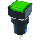 ALPHA ELETTRONICA - Pulsante bistabile - Verde - 1P - SPDT - ON/ON - 3A@250Vac - 3 term. a saldare